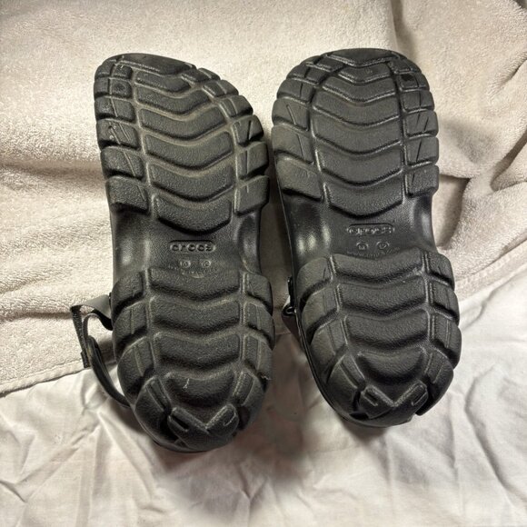 Crocs Off Road Sport Clogs Slides Black Men's Size 12 - Picture 9 of 10